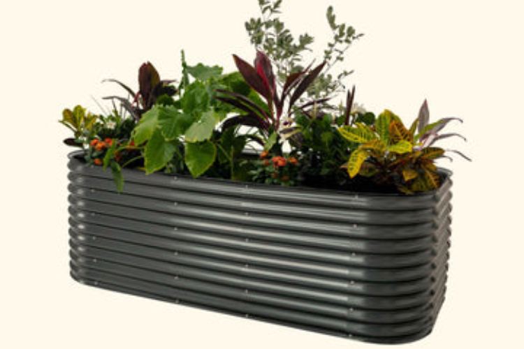 galvanized raised bed planter