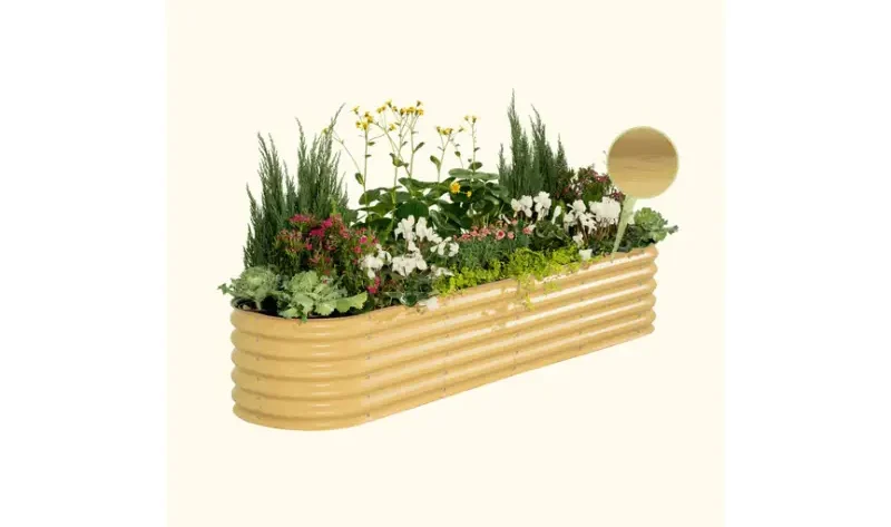 galvanized raised bed planter