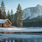 Big Bear Lake cabin in winter setting
