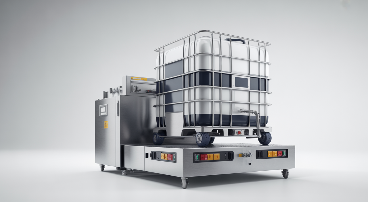 Container blending system for optimal production