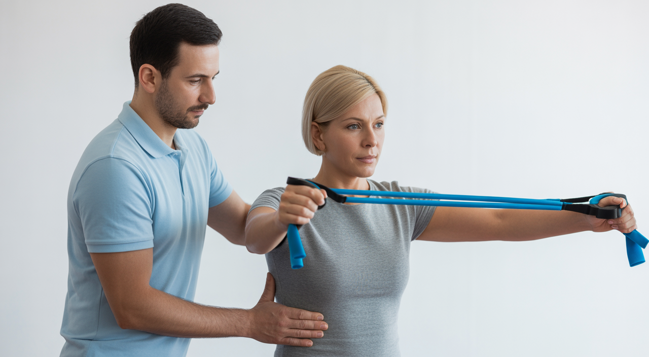 illustration of hip replacement recovery timeline and stages