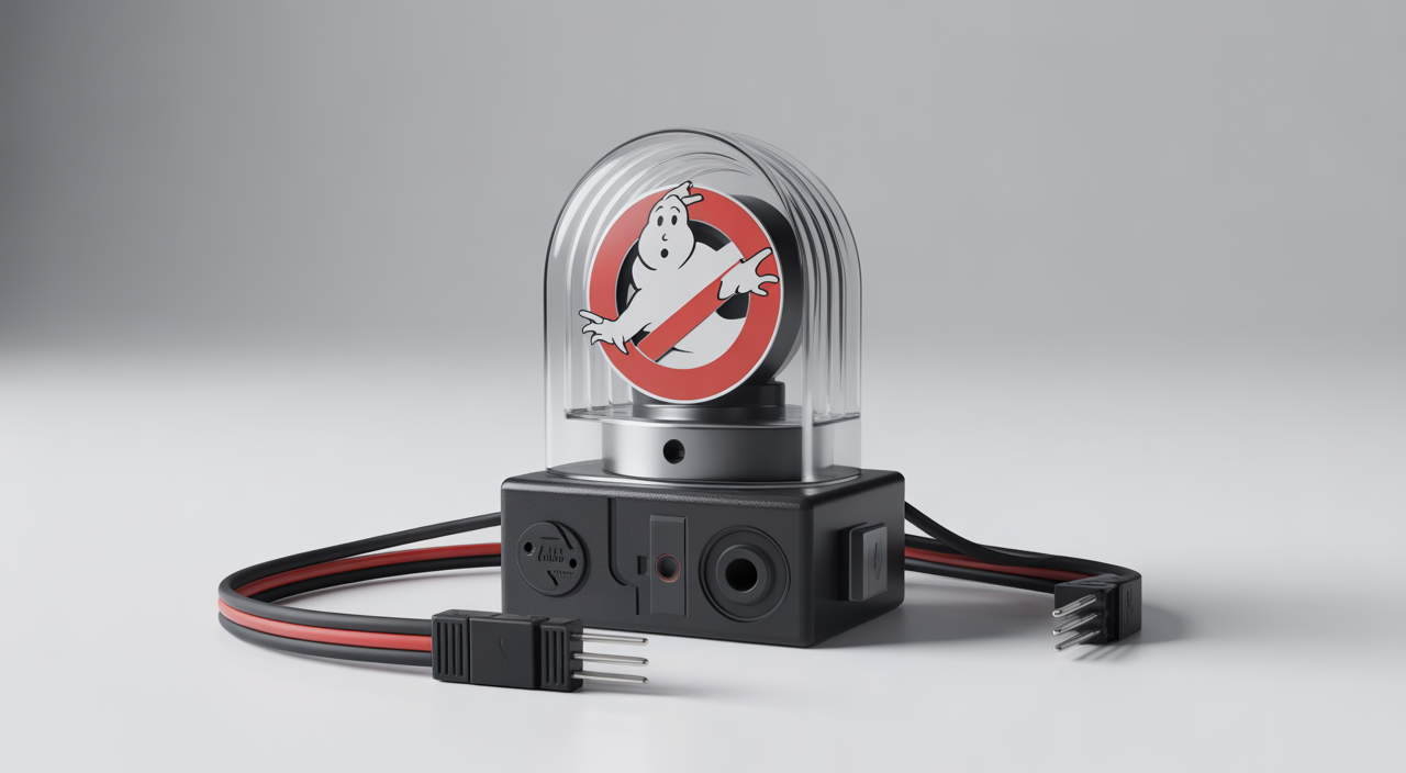 Ghostbusters siren installed on a car for fans